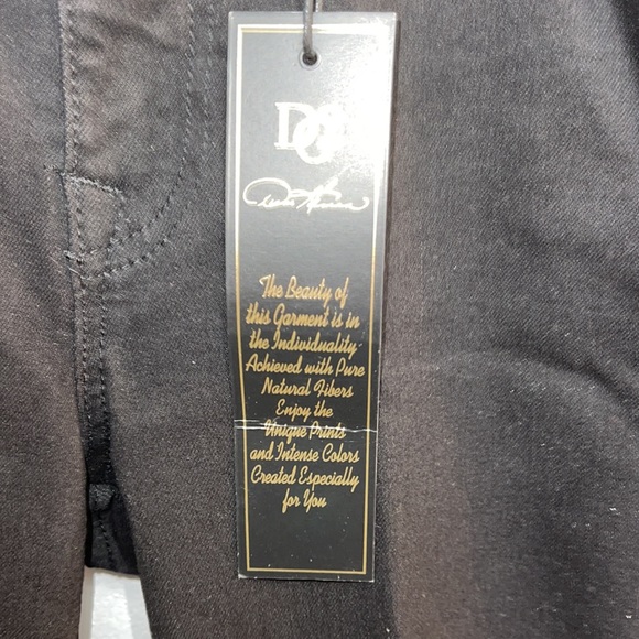 DG2 by Diane Gilman Black Classic Stretch Embroidered Stripe Skinny Jean Size 12 - Picture 9 of 13